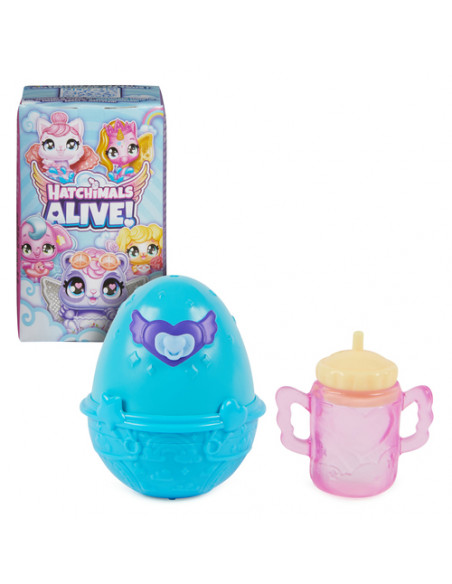 Hatchimals Alive, Confezione Singola con Mini Personaggi in Uova che si Schiudono con l'Acqua, Giocattoli per Bambine e Bambini,