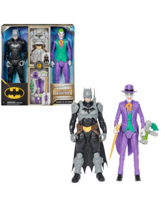 DC Comics , Action Figure Batman Adventures, Batman vs Joker in Scala, 2 Action Figure Batman Alte 30 cm, Supereroe e Supernemic