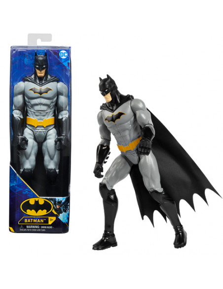 DC Comics | BATMAN | Personaggio Batman in scala 30 cm con decorazioni originali, mantello e 11 punti di articolazione - Giocatt