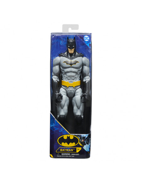 DC Comics | BATMAN | Personaggio Batman in scala 30 cm con decorazioni originali, mantello e 11 punti di articolazione - Giocatt