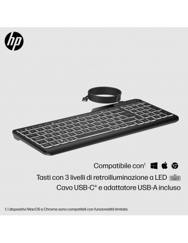 HP Tastiera cablata 400 retroilluminata