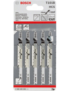 Bosch 2 608 630 030 lama per sega a gattuccio, sega a traforo e sega universale Lama per seghetto alternativo Acciaio al carboni 2