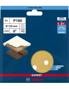 Bosch 2 608 900 808 fornitura per utensili rotanti per molatura/levigatura Legno Carta abrasiva 2