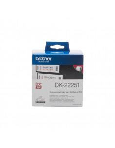 Brother DK-22251 nastro per etichettatrice Nero e rosso su bianco 2