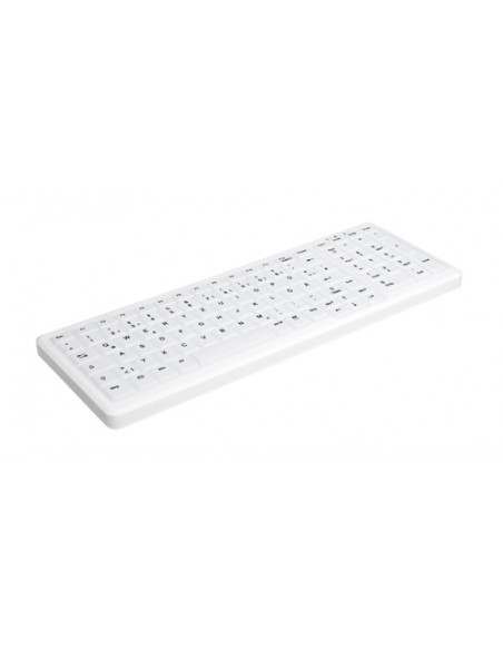 CHERRY AK-C7000 tastiera Medico RF Wireless QWERTZ Tedesco Bianco