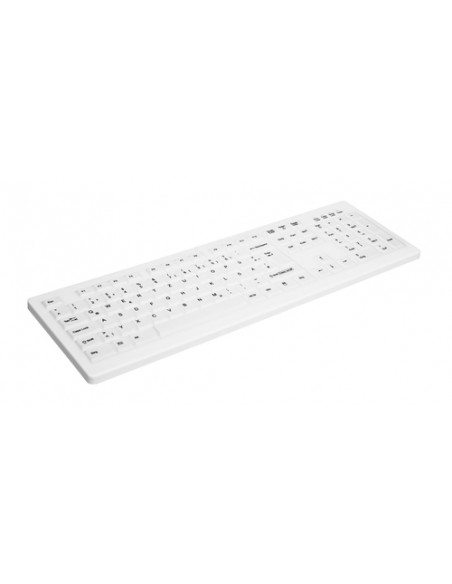 CHERRY AK-C8100F-U1-W/GE tastiera Medico USB QWERTZ Tedesco Bianco