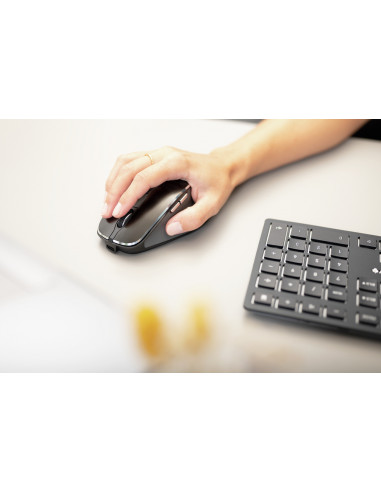 CHERRY DW 9500 SLIM tastiera Mouse incluso Universale RF senza fili + Bluetooth QWERTY Inglese Nero, Grigio