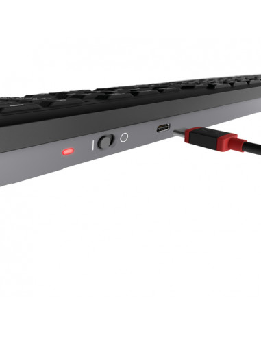 CHERRY Stream Desktop Recharge tastiera Mouse incluso Universale RF Wireless Nero