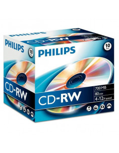 Philips 8710101710242 CD vergine CD-RW 700 MB 12x 10 pz