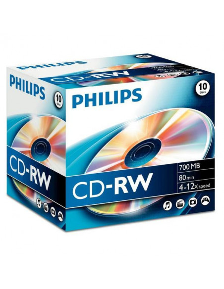 Philips 8710101710242 CD vergine CD-RW 700 MB 12x 10 pz