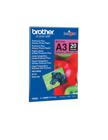 Brother BP71GA3 carta fotografica A3 Blu, Rosso Lucida