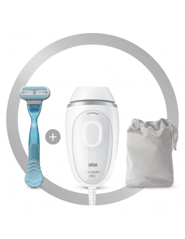Braun Silk-expert Mini PL1124 Epilatore A Luce Pulsata Di Ultima Generazione Per Donna, Epilazione Permanente Dei Peli Visibili,