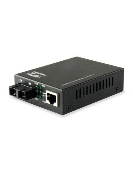 LevelOne GVT-2002 convertitore multimediale di rete 1000 Mbit/s 1310 nm Modalità singola Nero