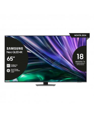 Samsung Smart TV 65” QE65QN85DBTXZT Neo QLED 4K Mini LED Carbon Silver 2024, Processore NQ4 AI GEN2, Tecnologia Quantum Matrix
