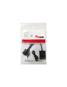 Equip 119038 cavo e adattatore video 0,2 m VGA (D-Sub) + 3.5mm DVI-D + USB Nero 2