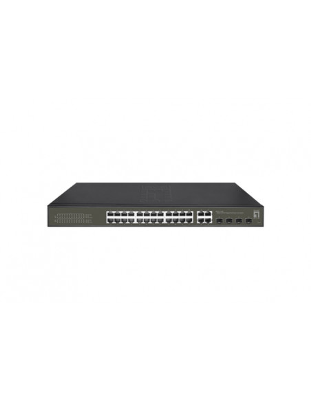 LevelOne GES-2128P switch di rete Gestito L2 Gigabit Ethernet (10/100/1000) Supporto Power over Ethernet (PoE) Nero