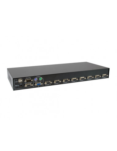 LevelOne KVM-3208 switch per keyboard-video-mouse (kvm) Montaggio rack Nero