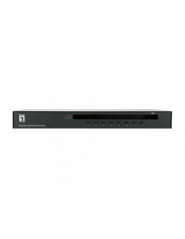 LevelOne KVM-3208 switch per keyboard-video-mouse (kvm) Montaggio rack Nero