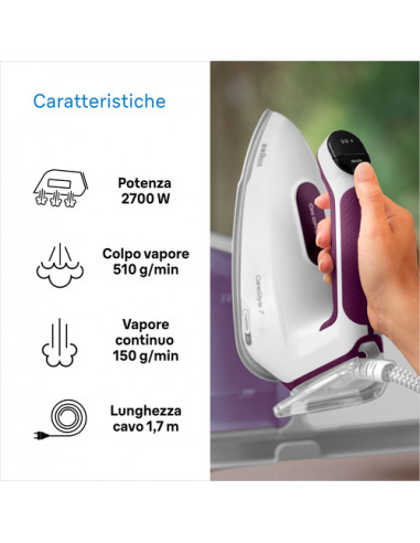 Braun CareStyle 7 Ferro da stiro con caldaia IS7266VI