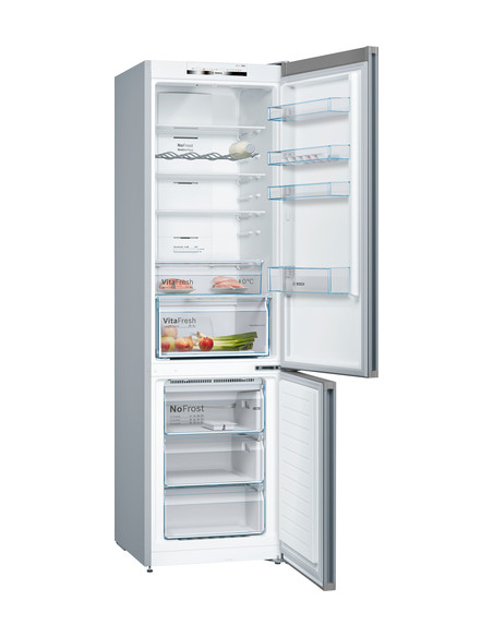 Bosch Serie 4 KGN392LDC frigorifero con congelatore Libera installazione 368 L D Acciaio inox