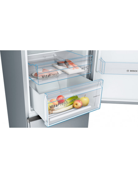 Bosch Serie 4 KGN392LDC frigorifero con congelatore Libera installazione 368 L D Acciaio inox