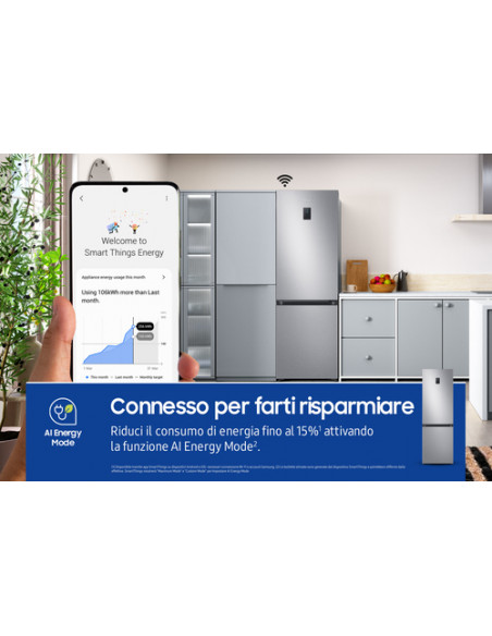 Samsung Frigorifero Combinato EcoFlex AI 1.85m 344L RB34C675DSA