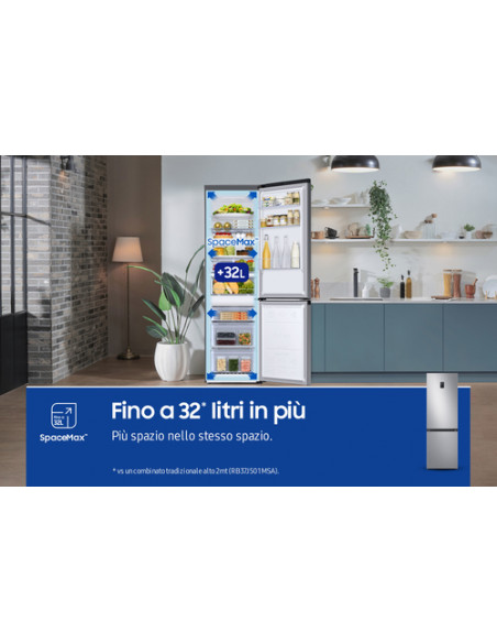 Samsung Frigorifero Combinato EcoFlex AI 1.85m 344L RB34C675DSA