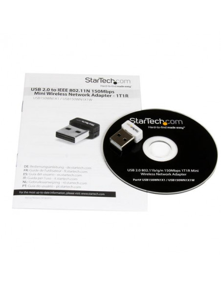StarTech.com Adattatore di rete wireless N mini USB 150 Mbps - Adattatore WiFi USB 802.11n/g 1T1R - Bianco