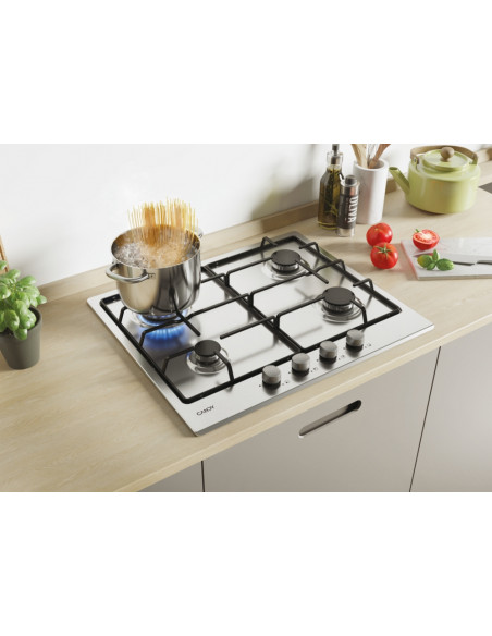 Candy Timeless CDOY6GRX Acciaio inox Da incasso 59 cm Gas 4 Fornello(i)