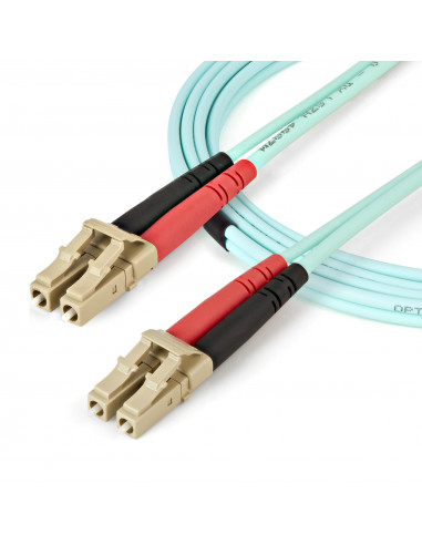 StarTech.com Cavo in fibra ottica multimodale da LC/UPC a LC/UPC OM4 da 5 m - Fibra LOMMF/VCSEL Zipcord da 50/125 µm, Reti 100G