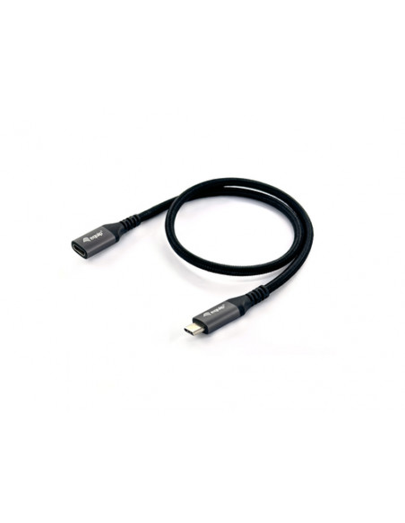 Equip 128371 Cavo di prolunga USB 3.2 Gen 2 da C a C, M/F, 1,0 m, 4K/60Hz, 10Gbps, nero