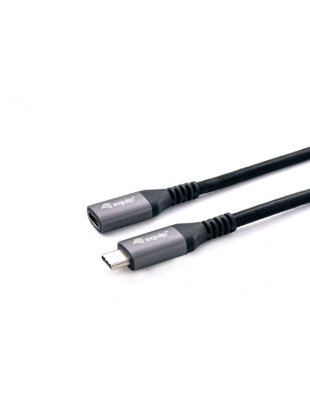 Equip 128371 Cavo di prolunga USB 3.2 Gen 2 da C a C, M/F, 1,0 m, 4K/60Hz, 10Gbps, nero