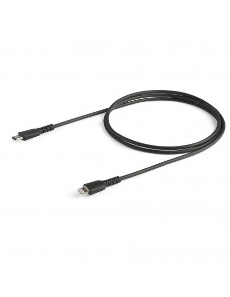 StarTech.com Cavo durevole da USB-C a Lightning da 1m nero - Cavo di alimentazione/sincronizzazione in Fibra aramidica robusta p