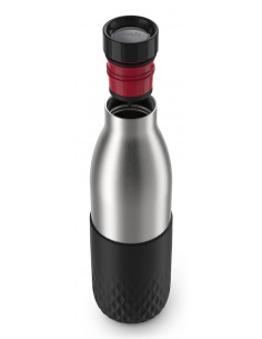 EMSA Bludrop Sleeve N3110500 borraccia Fitness, Sport 500 ml Acciaio inox Nero, Acciaio inox 2