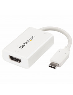StarTech.com Adattatore Video USB-C a HDMI con USB Power Delivery - 4k 60hz - Bianco