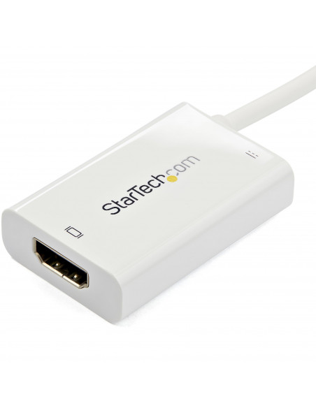 StarTech.com Adattatore Video USB-C a HDMI con USB Power Delivery - 4k 60hz - Bianco