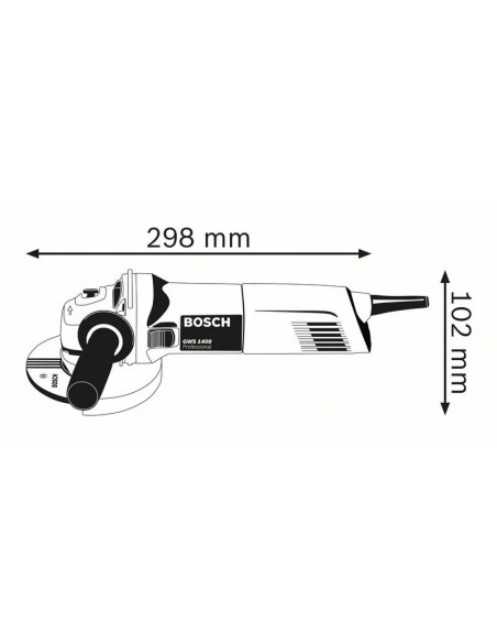 Bosch GWS 1400 Professional smerigliatrice angolare 12,5 cm 11000 Giri/min 1400 W 2,4 kg
