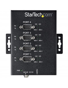 StarTech.com Hub Seriale 4 Porte da USB a RS232/RS485/RS422 -Hub Convertitore industriale da USB 2.0 a DB9 - Protezione IP30 - H 2