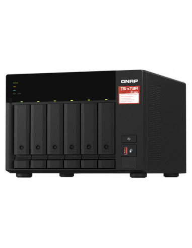 QNAP TS-673A NAS Tower Ryzen Embedded V1500B 8 GB DDR4 0 TB QNAP Turbo System Nero