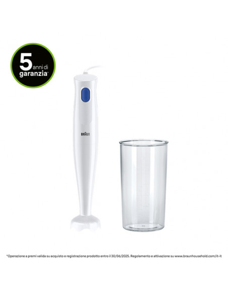 Braun MultiQuick 1 MQ10.001P Minipimer Frullatore ad immersione White