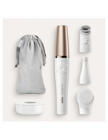 Braun FaceSpa Pro SE911, Bellezza Viso Epilatore Tutto-In-Uno, Incluso Epilatore Per Il Viso Con Dieci Micro Fori, Testina Tonif