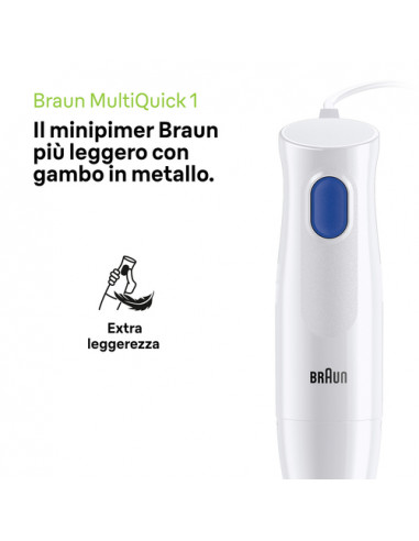 Braun MultiQuick 1 MQ10.201M Minipimer Frullatore ad immersione White