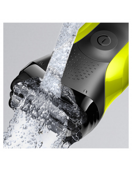 Braun Series 3 300 Rasoio Elettrico Barba, Nero/Verde Elettrico