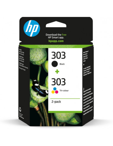HP Confezione da 2 cartucce di inchiostro nero/in tricromia originali 303