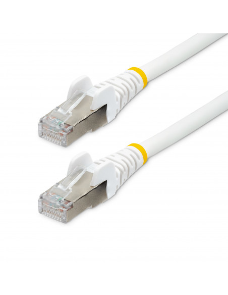 StarTech.com Cavo Ethernet CAT 6a - 2m - Bianco - Cavo di rete LAN Low Smoke Zero Halogen (LSZH) - 10GbE 500MHz 100W PoE++ - Fil
