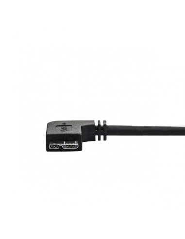 StarTech.com Cavo USB 3.0 Tipo A a Micro B slim - Connettore USB3.0 A a Micro B slim ad angolo destro Gen 1 (5 Gbps) - 50cm