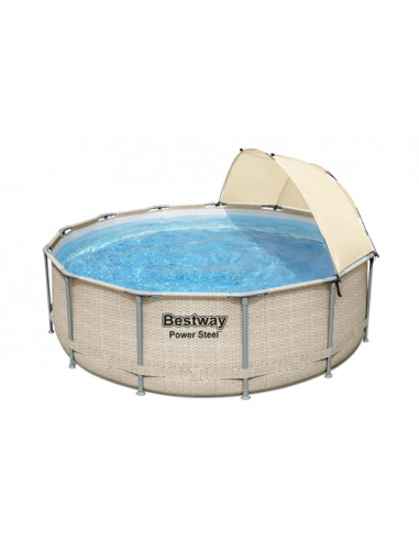 Bestway 5614V piscina fuori terra Piscina con bordi Piscina rotonda 11133 L Grigio