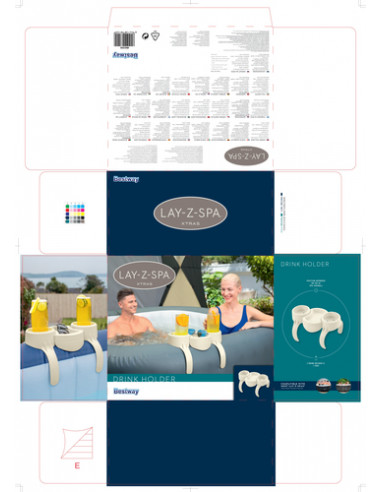 Bestway 60306 accessorio per vasche idromassaggio e spa Supporto/vassoio per bevande Bianco