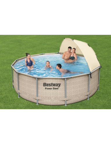 Bestway 5614V piscina fuori terra Piscina con bordi Piscina rotonda 11133 L Grigio