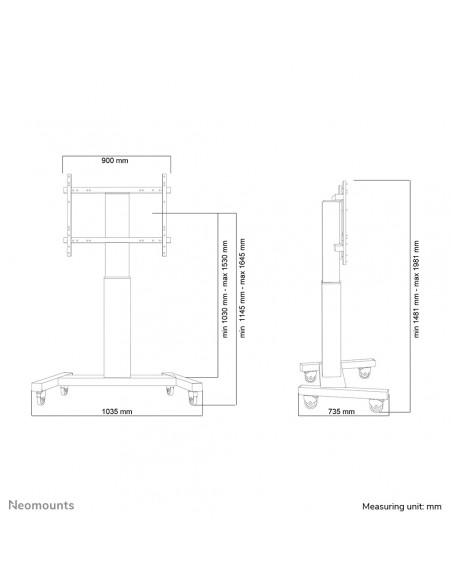 Neomounts PLASMA-M2250BLACK Carello TV 42-100" - motorizzato
